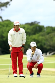 松山英樹と石川遼は前半を3オーバーと苦しい状況に(撮影:福田文平)