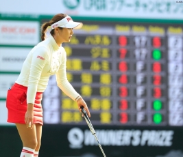 相性抜群の宮崎で単独首位に浮上したキム・ハヌルはこのまま逃げ切りたいところ(撮影:米山聡明)
