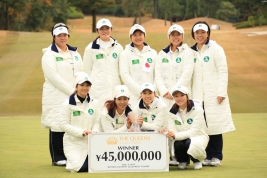 昨年は上田桃子率いる日本ツアーチームが初代覇者となった(撮影:ALBA)