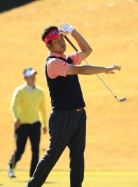 トータル5アンダー8位タイ、池田勇太は首位との4打差を追いかける(撮影:福田文平)