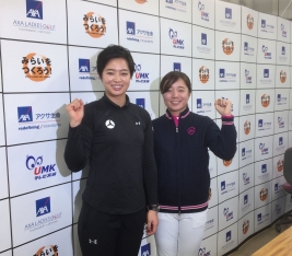記者発表会に出席した永峰咲希と柏原明日架(写真は大会事務局提供)
