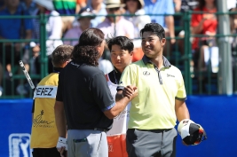 24位タイで決勝ラウンドに進んだ松山英樹(撮影:岩本芳弘)