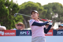日本勢で唯1人アンダーパーで初日を回った横峯さくら(提供:大会事務局)