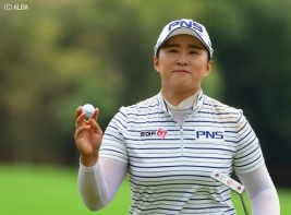暫定首位を走るエイミー・ヤン、2位にとは4打差(撮影:上山敬太)