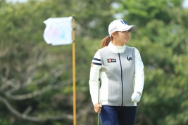 首位と3打差のイーブンパー5位タイにつけたイ・ボミ(撮影:鈴木祥)