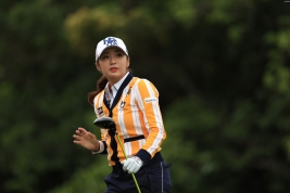 1打差2位タイで首位を追走しているイ・ボミ(撮影:村上航)