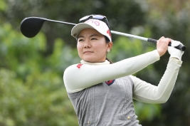 上原彩子が日本勢最上位フィニッシュ(写真は2日目)(撮影:GettyImages)