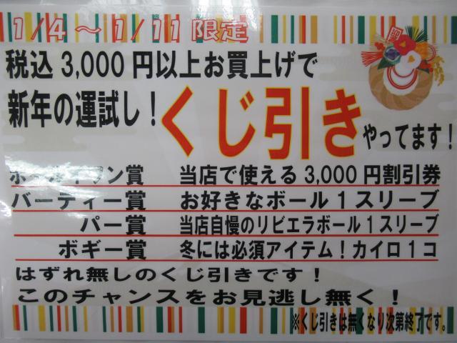 新年の運試し！くじ引き開催中！