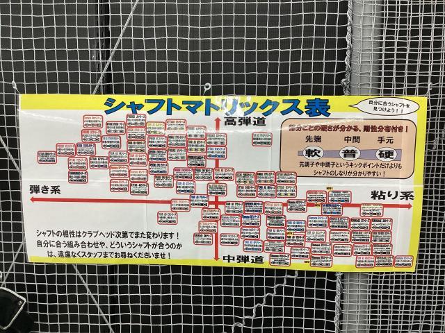 シャフトも試打OK！