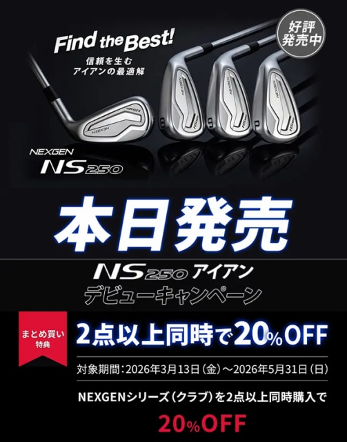 NEXGEN NS250アイアン発売！