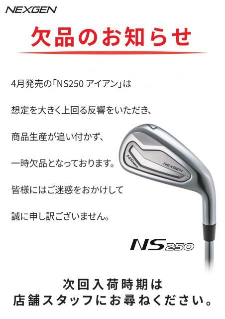 NS250アイアン欠品のお知らせ