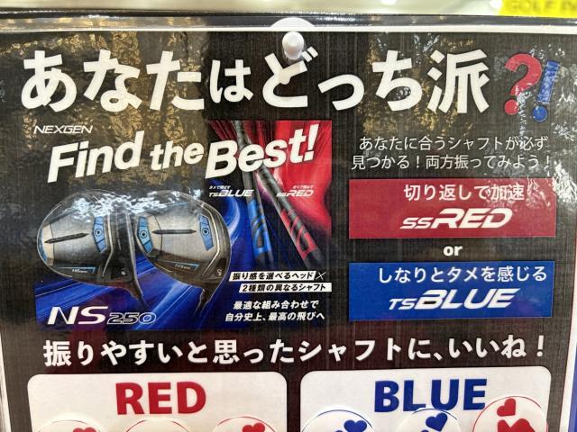 【NEXGEN NS250】あなたはどちらのシャフト？