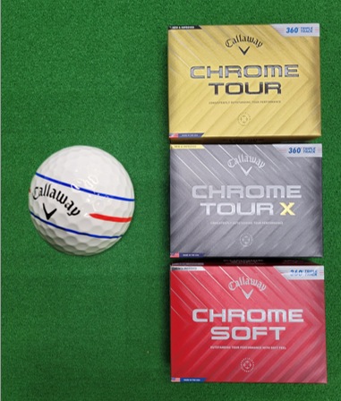 【数量限定】ボールの転がりも確認しやすいキャロウェイ【CHROME TOUR, CHROME TOUR X, CHROME SOFT】３６０°トリプル・トラックテクノロジー新入荷!!