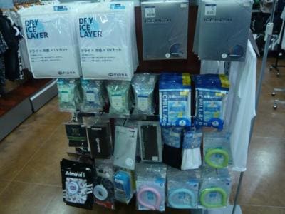 紫外線対策、盛夏商品コーナーあります！