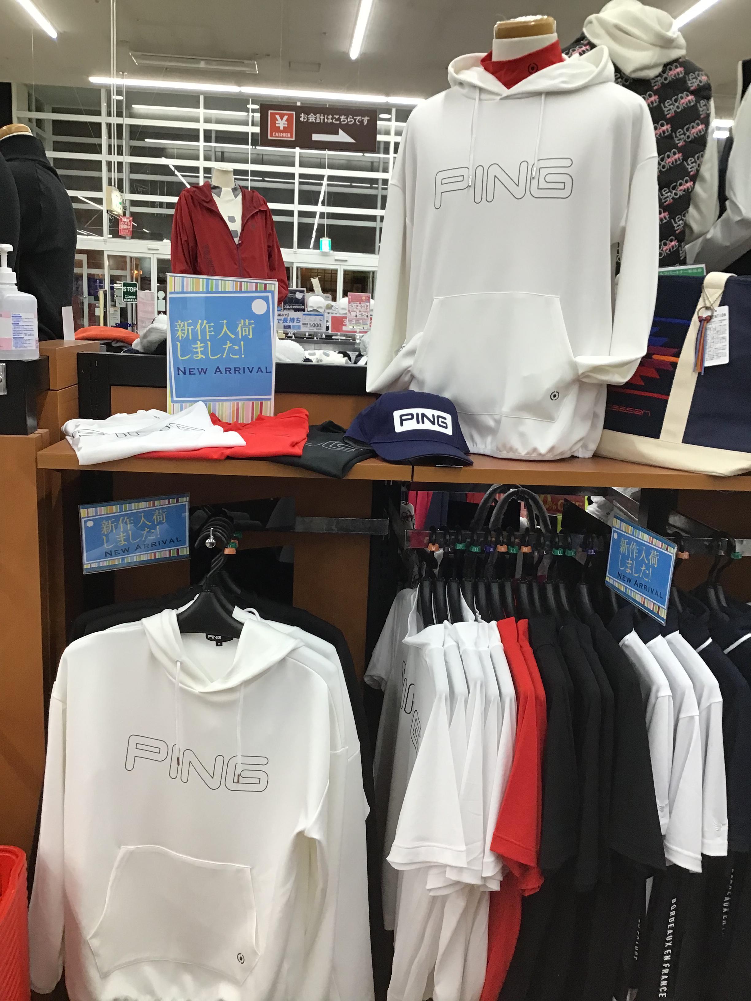 PINGアパレル早くも入荷！