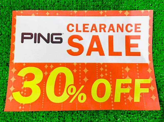 ＰＩＮＧのウェア一部30％ＯＦＦ☆！