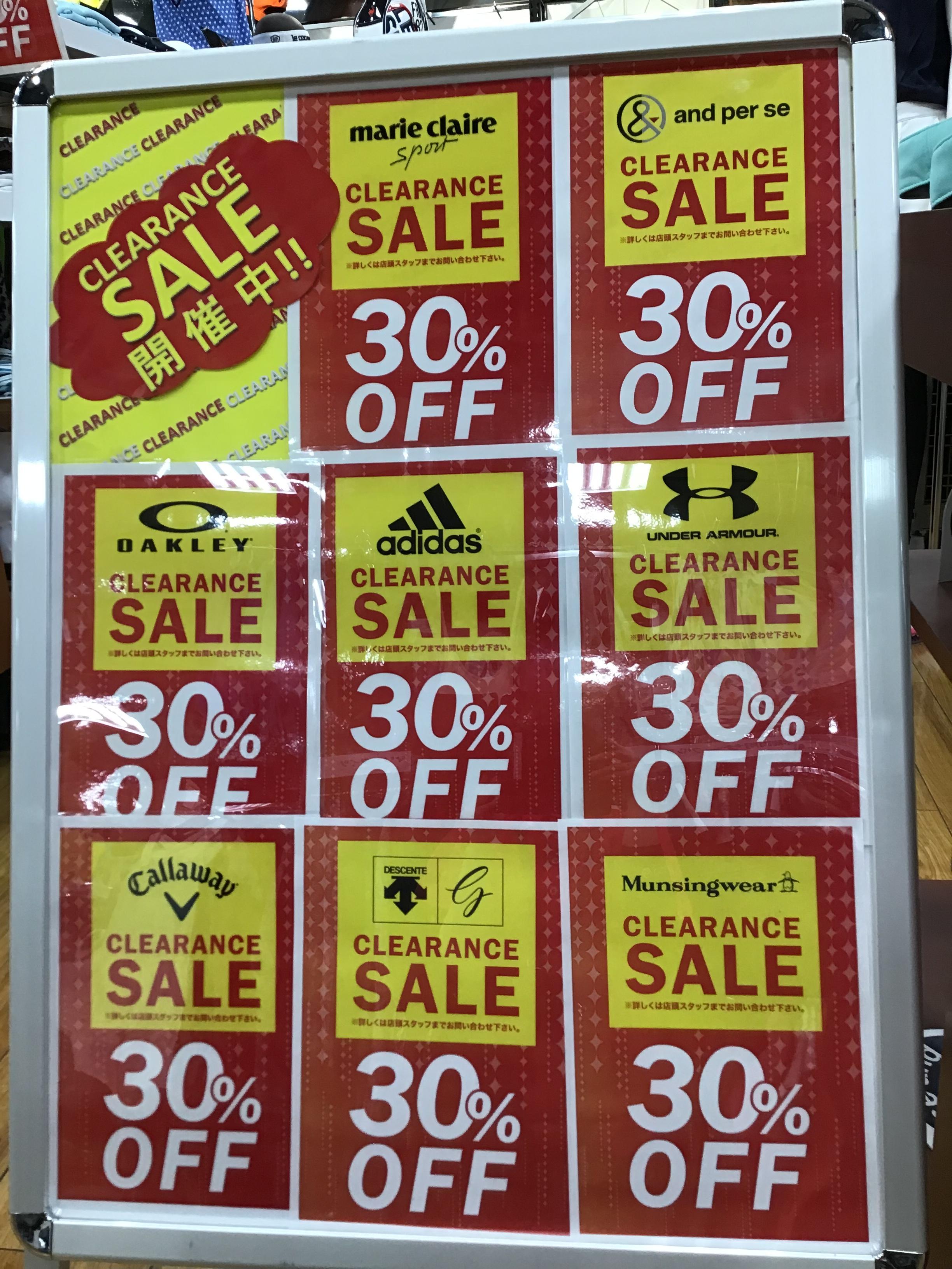 夏の☆ウェアクリアランス☆SALE！！！
