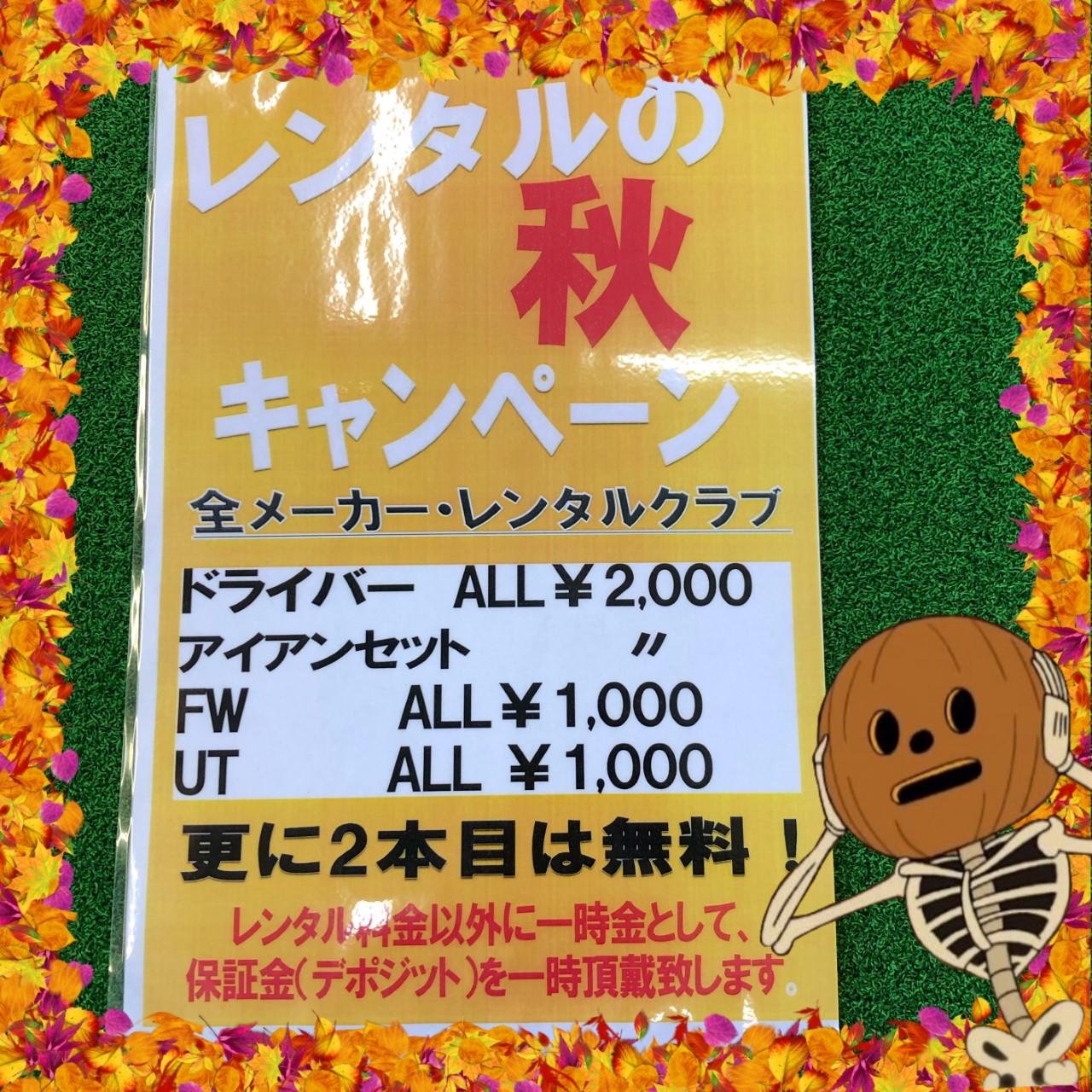 レンタルの秋！？