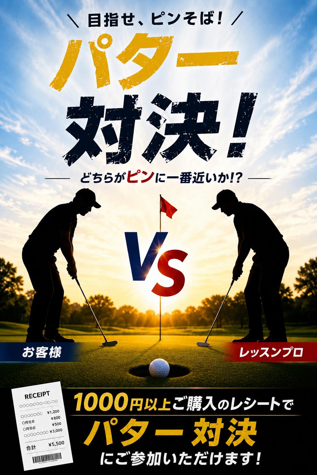 明日開催！プロとパター対決！！