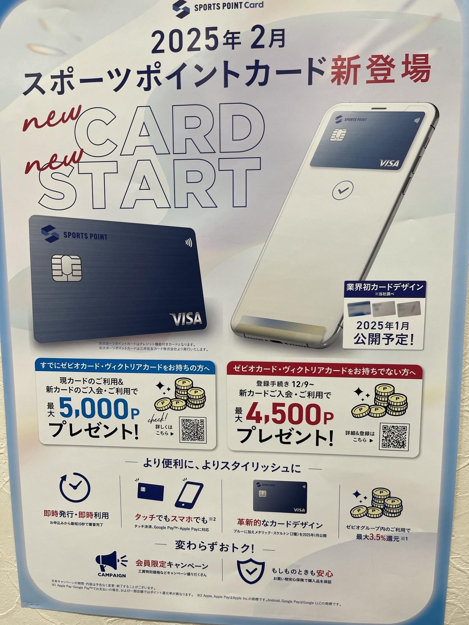 2025年2月スポーツポイントカード誕生