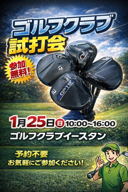 【試打会情報】最新モデルを体感できるチャンス！1月25日（日）開催！
