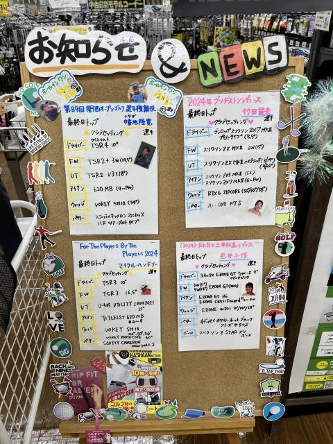 今週のプロのセッティング更新しました☆