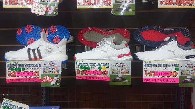 ゴルフシューズ値下げしましたよ。