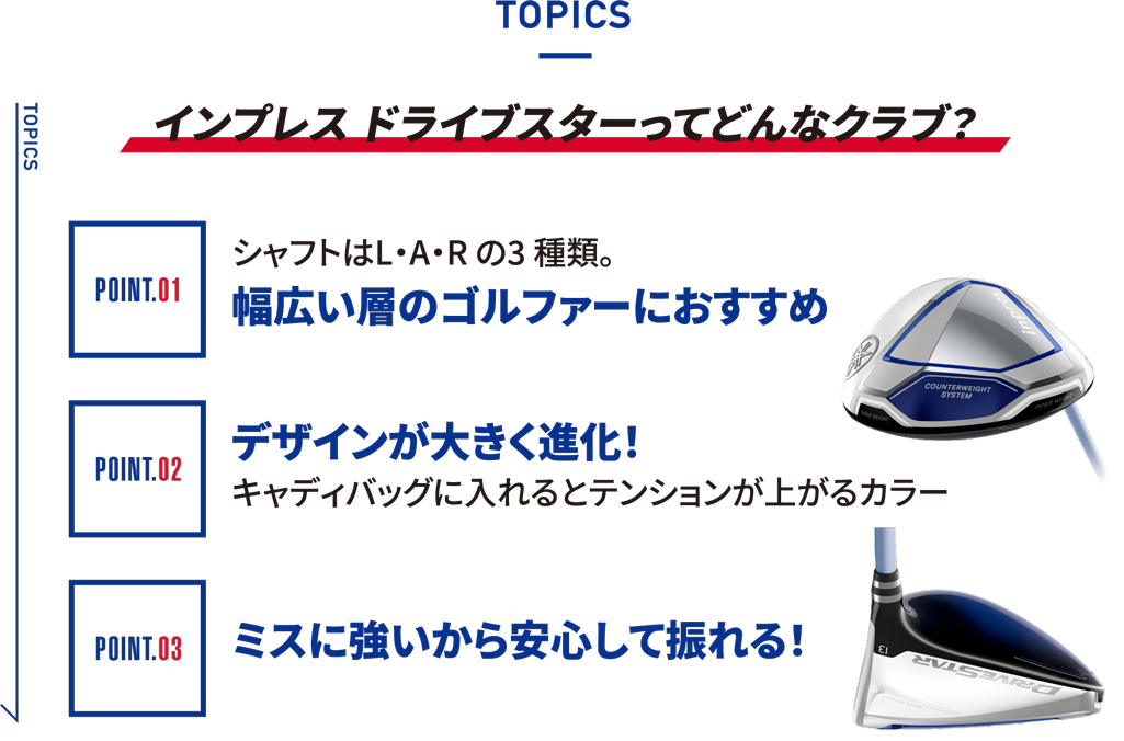 インプレス ドライブスターってどんなクラブ？