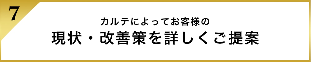 カルテによってお客様の現状・改善策を詳しくご提案