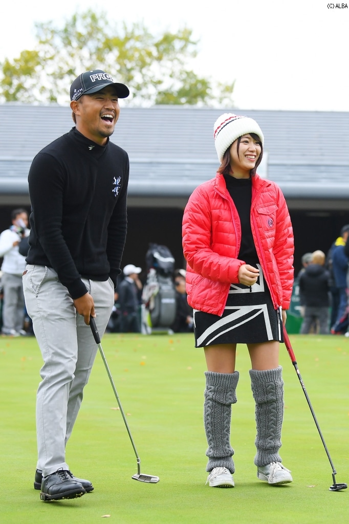 艶やか ゴルフ好き芸能人の競演 山内鈴欄は小平智のアドバイスで開眼