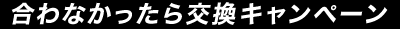 合わなかったら交換キャンペーン