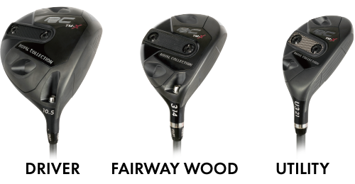 DRIVER、FAIRWAY WOOD、UTILITY