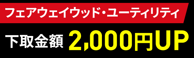 �t�F�A�E�F�C�E�b�h�A���[�e�B���e�B������z2,000�~UP